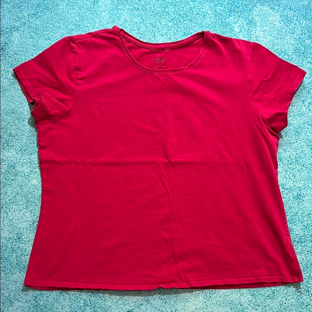 Fitted Hot Pink Short Sleeve Tee